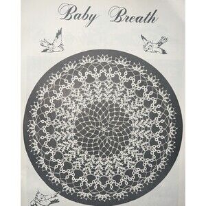 Vintage 1940’s Crochet Pattern Elizabeth Hiddleson LACY BEAUTY 13” TATTED DOILY